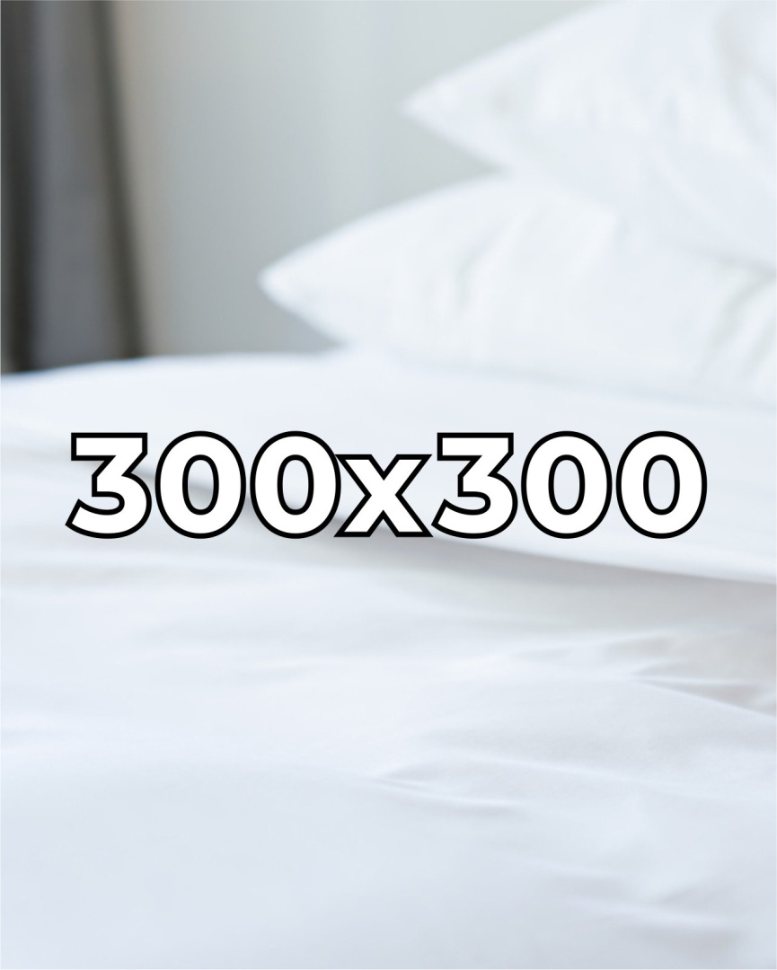 Płócienne prześcieradło hotelowe 300x300 cm, 100% płótno bawełniane 150 g