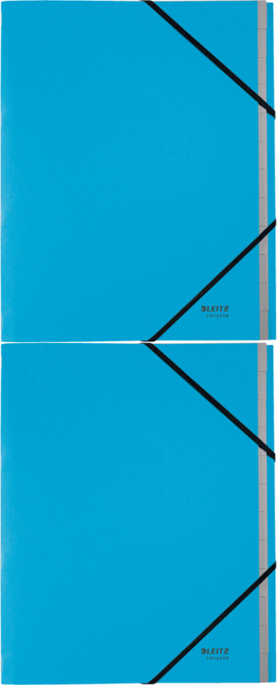 2x Teczka z przegródkami Leitz Recycle, A4, 12 przegródek, niebieski