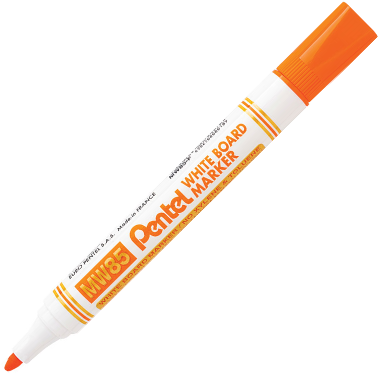 Marker suchościeralny Pentel MW85, okrągła, 4.4mm, pomarańczowy