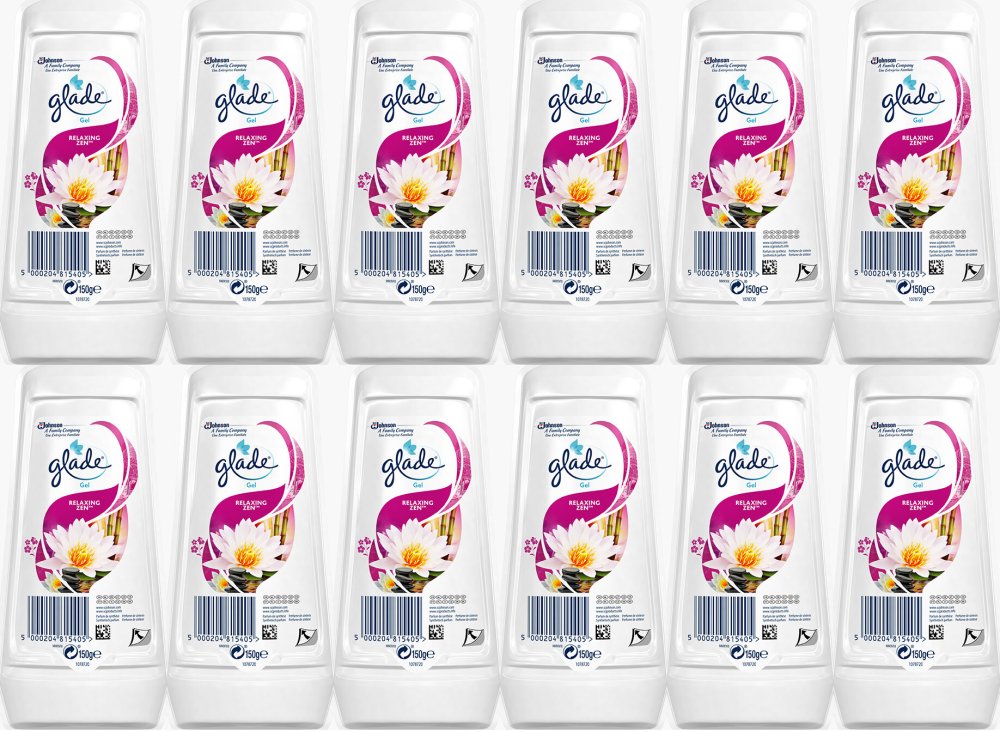 12x Odświeżacz powietrza Glade by Brise, japoński ogród, żel, 150g