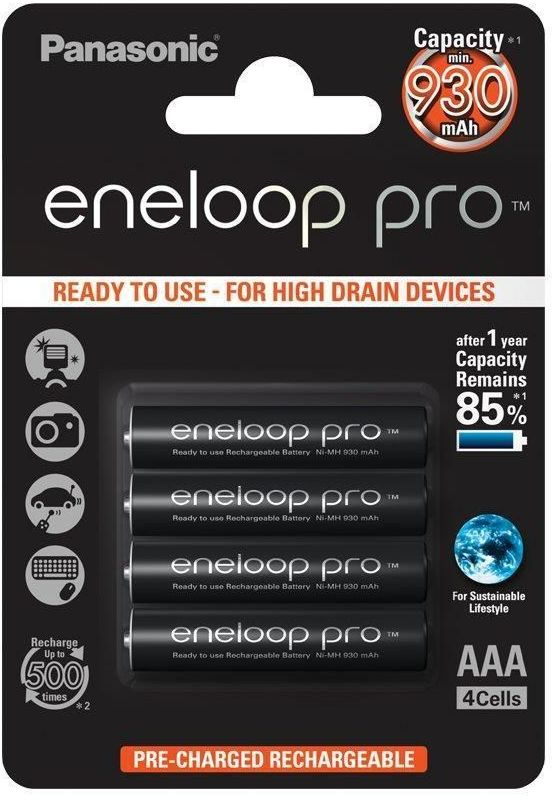 Akumulator Panasonic Eneloop Pro, AAA, 930mAh, 4 sztuki