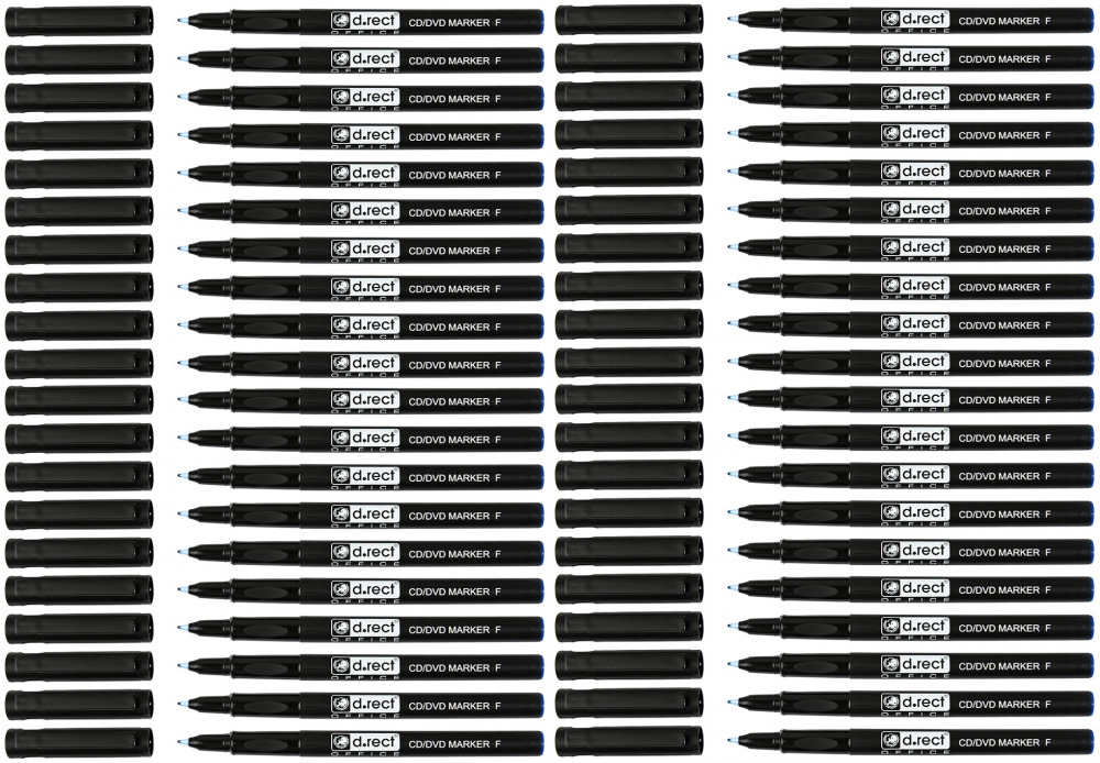 50x Foliopis D.Rect, okrągła, 0.7 mm, niebieski