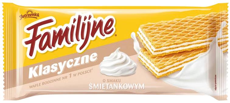 Wafle Familijne, śmietankowy, 180g