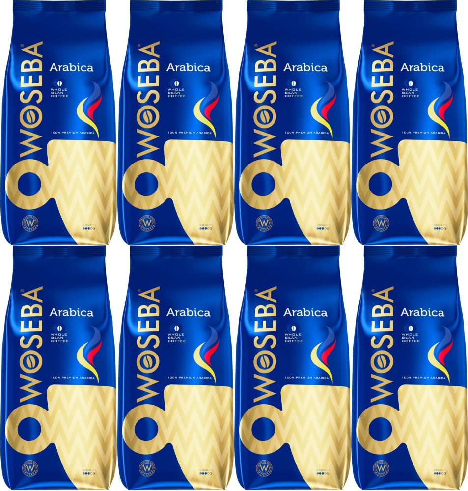 8x Kawa ziarnista Woseba Arabica, 1kg