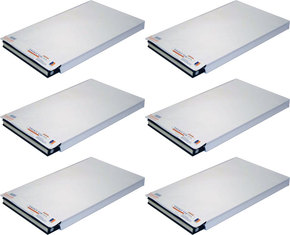6x Koperta rozszerzana Double Bag S-DS-200, dwuwarstwowa, z paskiem HK, 255x390x40mm, 20 sztuk, biały