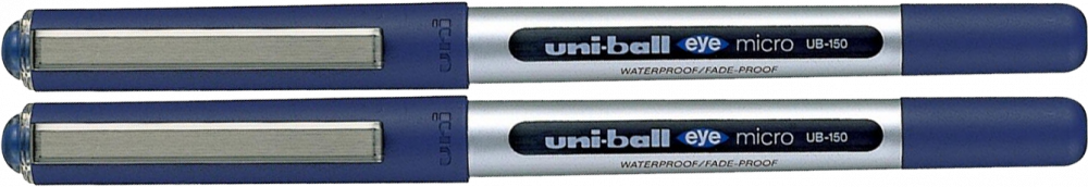 2x Pióro kulkowe Uni, UB-150, 0.5mm, niebieski