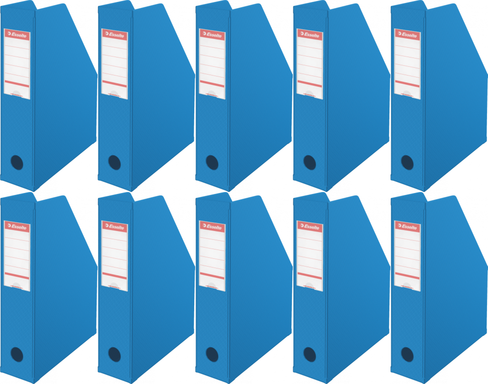 10x Organizer kartonowy na dokumenty Esselte Vivida, składany , A4, 70mm, do 700 kartek niebieski