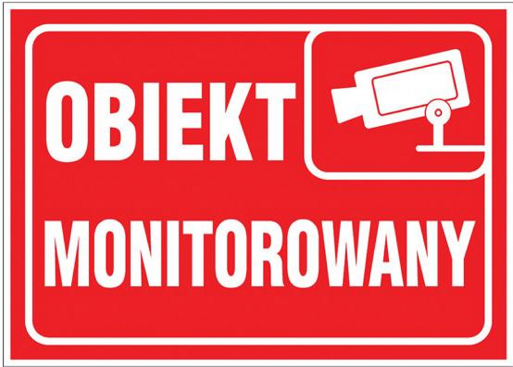 Naklejka informacyjna Anro, "Obiekt monitorowany"