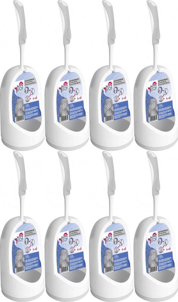 8x Zestaw York bacteria Stop WC Lux, biało-szary