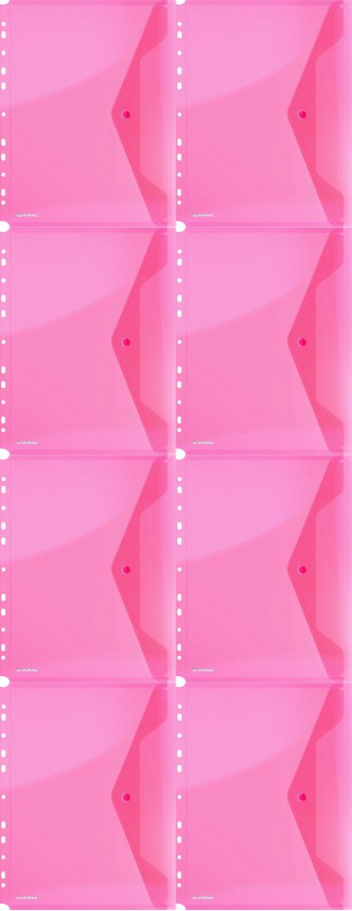 8x Teczka koperta do segregatora A4, Donau, na zatrzask, czerwony