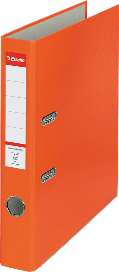 Segregator A4 Esselte, 50mm, do 350 kartek, ekonomiczny, pomarańczowy