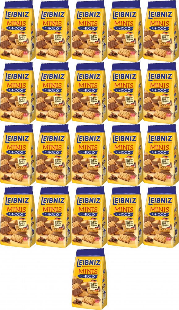 21x Herbatniki Leibniz Minis Choco, maślany w mlecznej czekoladzie, 100g