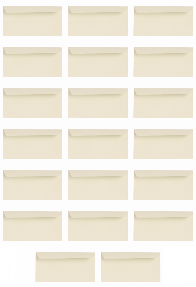 20x Koperta ozdobna Galeria Papieru, DL Holland, 120g/m2, 10 sztuk, kremowy