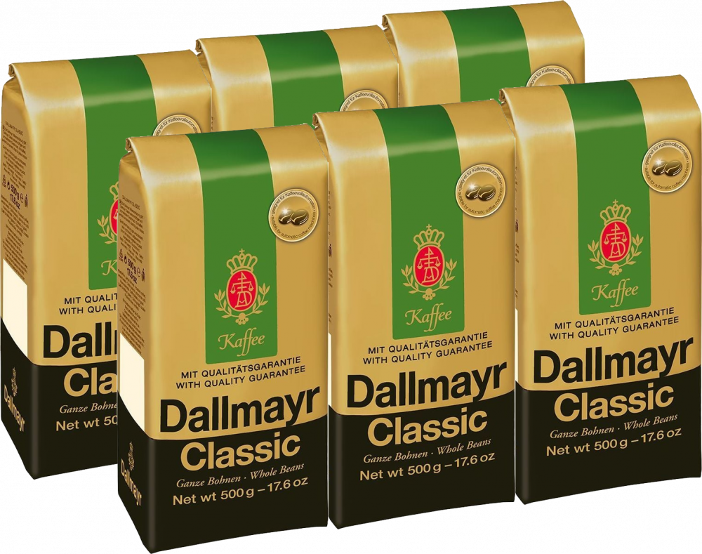 6x Kawa ziarnista Dallmayr Classic, 500g