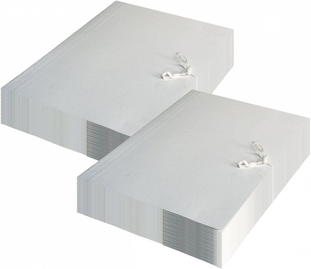 50x Teczka wiązana Barbara, A4, kartonowa, 350 g/m2, biały