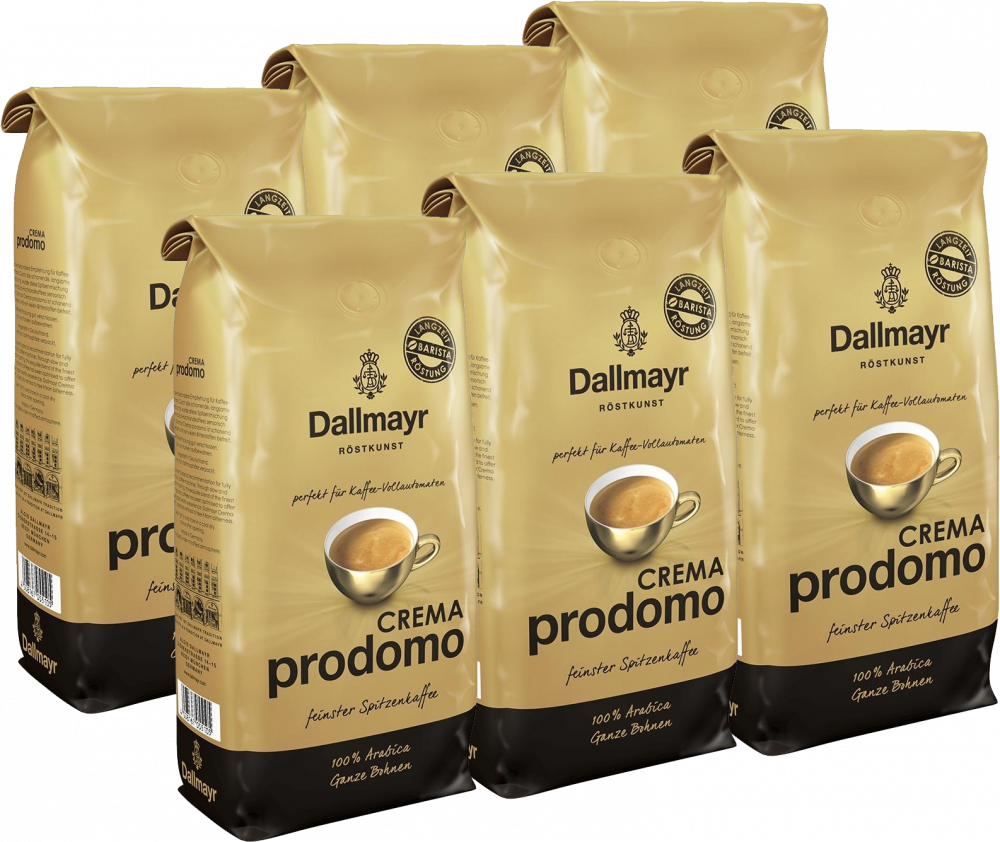 6x Kawa ziarnista Dallmayr Crema Prodomo, 1kg