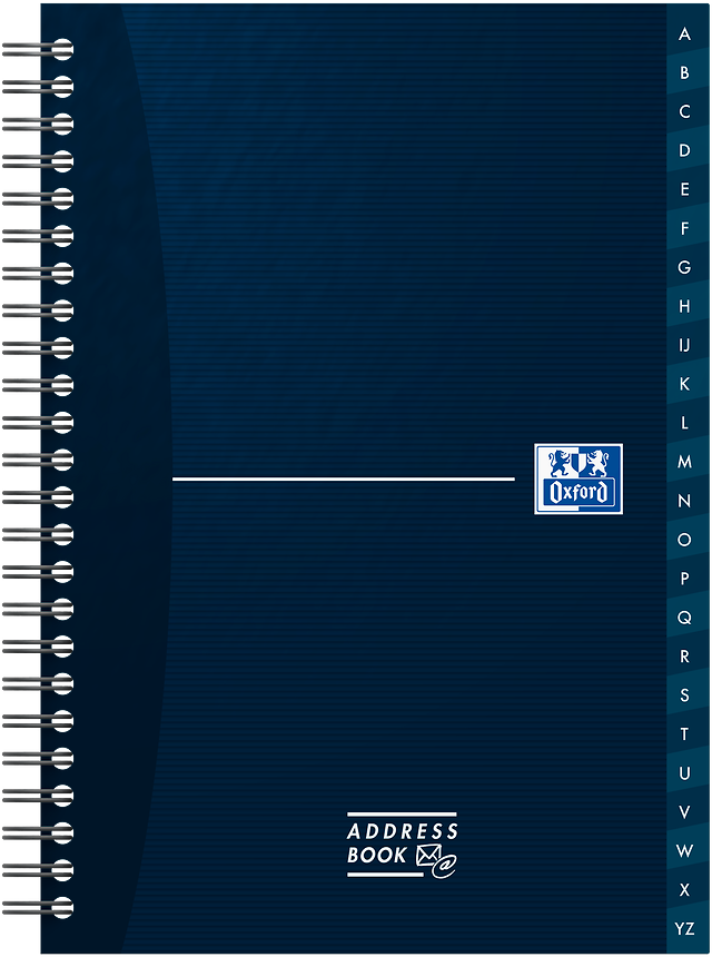 Skorowidz teleadresowy Oxford Essentials, A5, 72 kartki, mix kolorów
