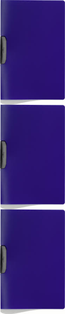 3x Skoroszyt plastikowy z klipsem Durable Duraswing, A4, do 30 kartek, granatowy