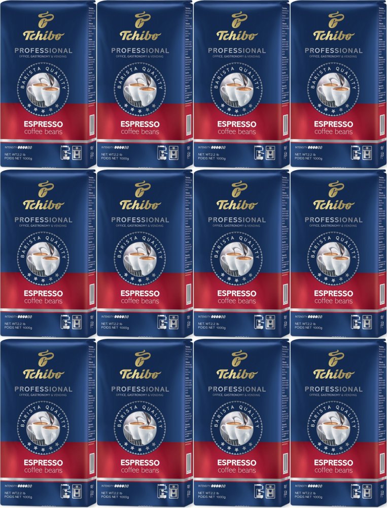 12x Kawa ziarnista Tchibo Professional Espresso, 1kg