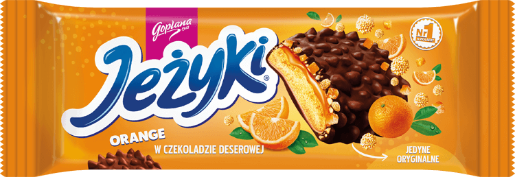 Ciastka Jeżyki, pomarańczowy w ciemnej czekoladzie, 140g