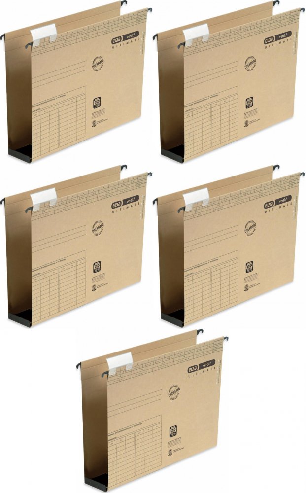5x Teczka zawieszkowa z szerokim dnem Elba Vertic 1, A4, 320g, 60mm, do 580 kartek