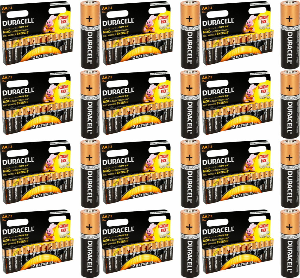 12x Bateria alkaliczna Duracell Basic, AA/LR6, 12 sztuk