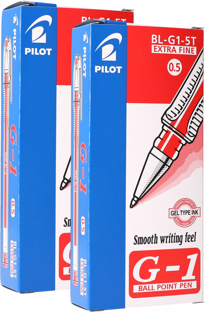 24x Długopis żelowy Pilot, G1, 0.5mm, czerwony