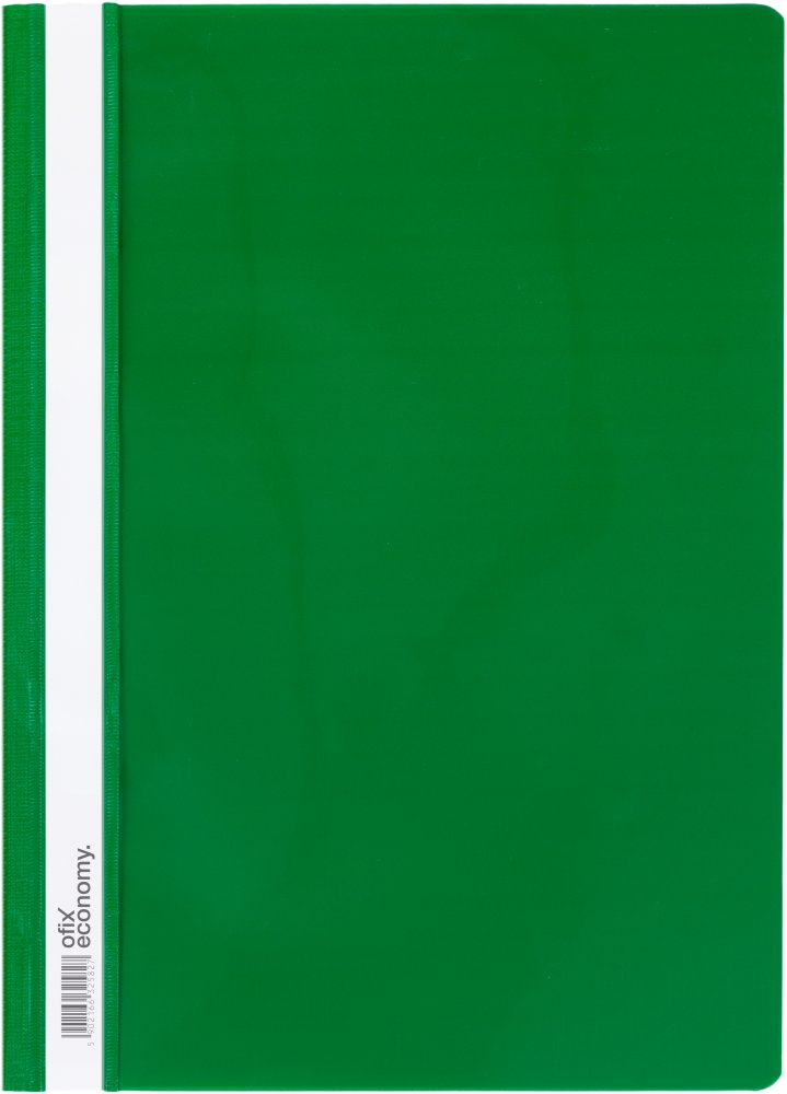 Skoroszyt plastikowy Ofix Economy, A4, PP, do 200 kartek, zielony