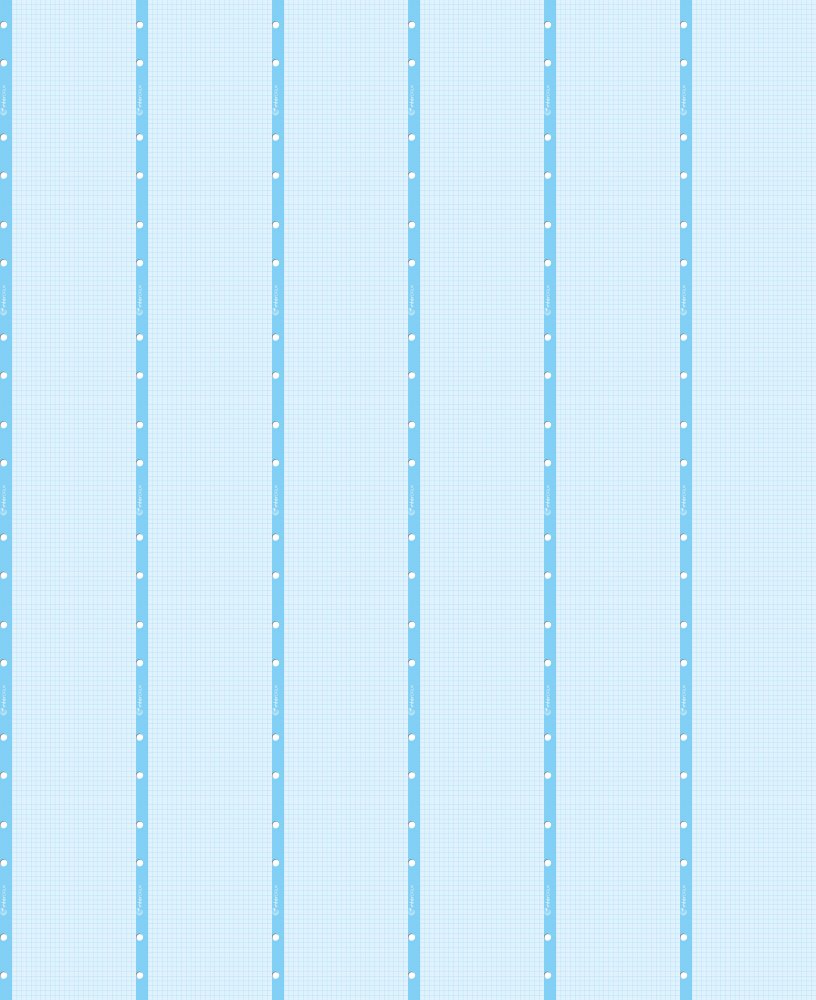 100x Wkład do segregatora w kratkę Interdruk, A4, 50 kartek, kolorowy margines, mix kolorów