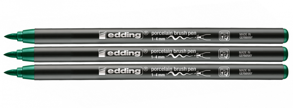 3x Pisak do powierzchni ceramicznych edding 4200, 1-4mm, 1 sztuka, zielony
