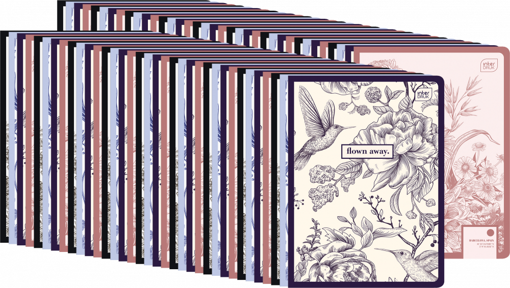 80x Zeszyt w linie Interdruk UV Girls, A5, 60 kartek, mix wzorów