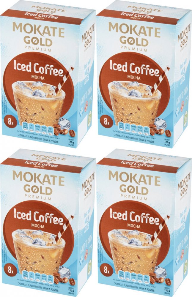 4x Kawa mrożona w saszetkach Mokate Gold Iced Coffee, Mocha, 8 sztuk x 15g