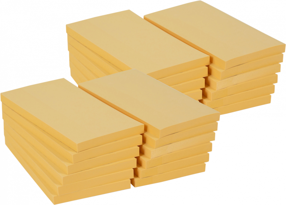 2x Karteczki samoprzylepne Viking, 76x127mm, 12x100 karteczek, żółty pastelowy