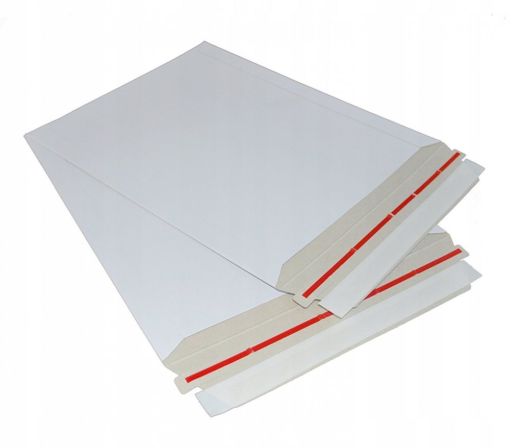 Koperta kartonowa Toppac, B5, 175x250mm, z paskiem samoprzylepnym, biały
