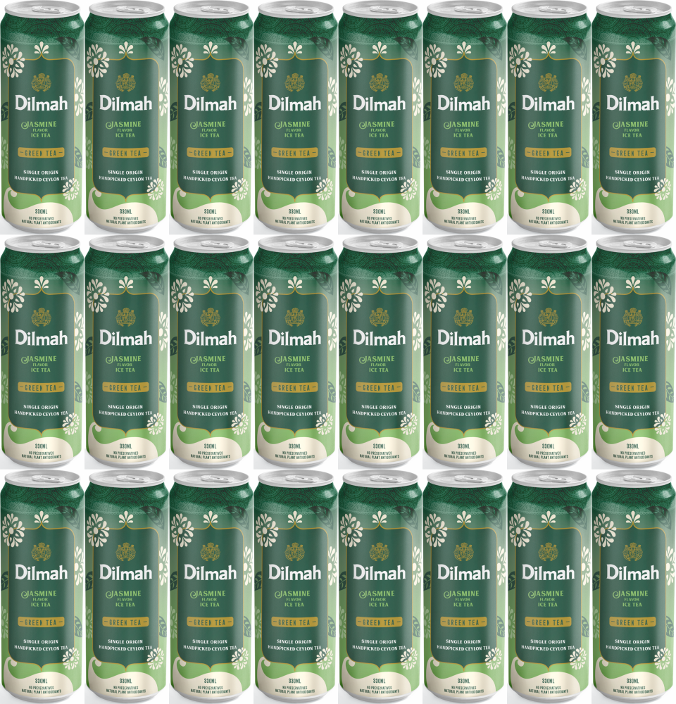 24x Herbata mrożona zielona Dilmah Jasmine Flavor Green Tea, puszka, 330ml