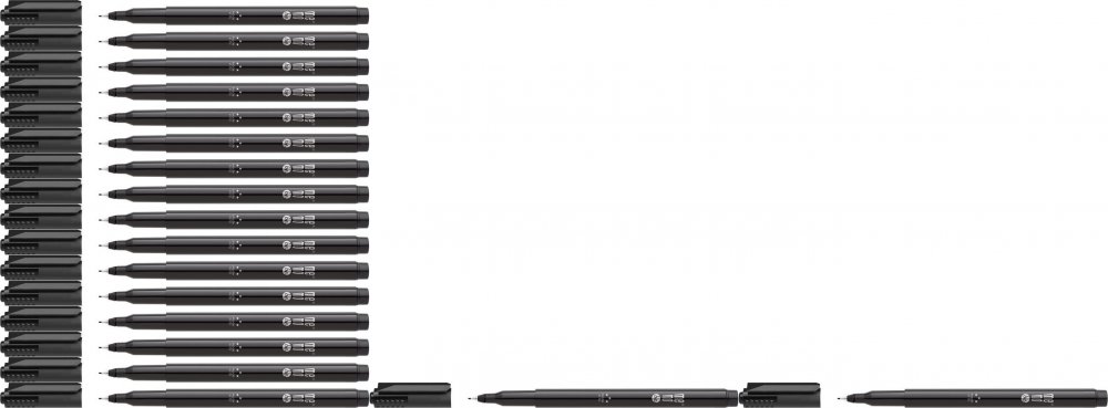 20x Marker permanentny MemoBe OHP MM250 S, okrągła, 0.3mm, czarny