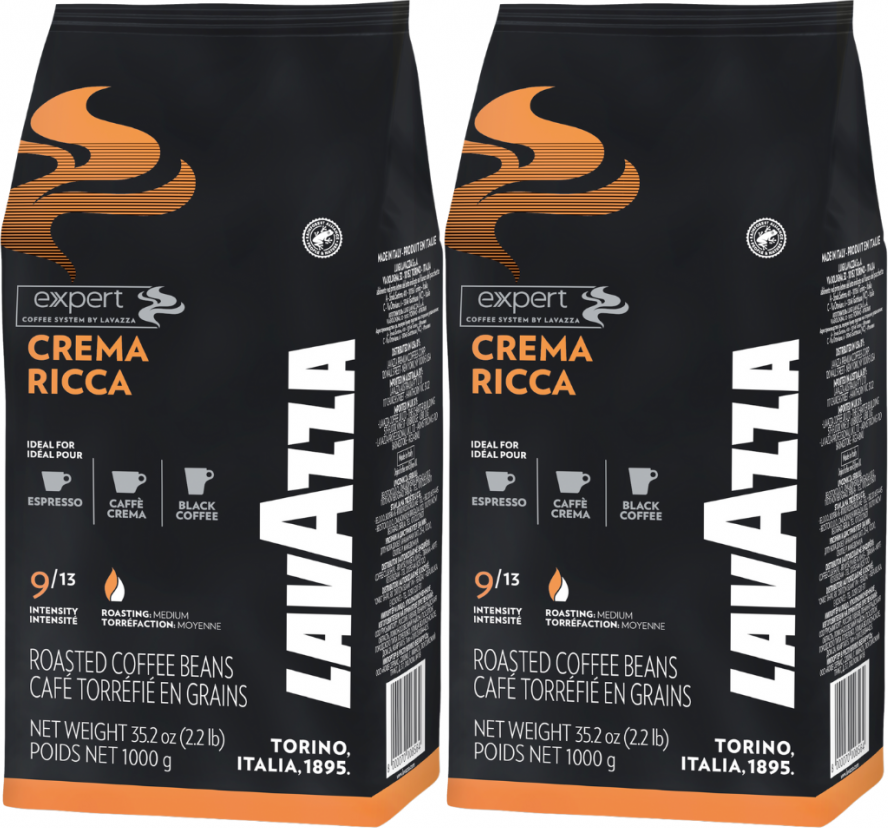 2x Kawa ziarnista Lavazza Expert Crema Ricca, 1kg