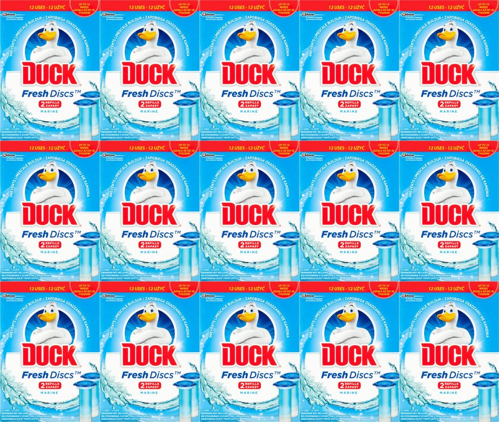 15x Krążki żelowe Duck Marine, 2 x 36ml, zapas, morski