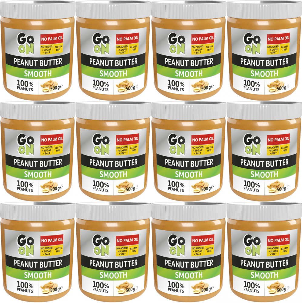 12x Masło orzechowe Sante Go On Smooth, 500g