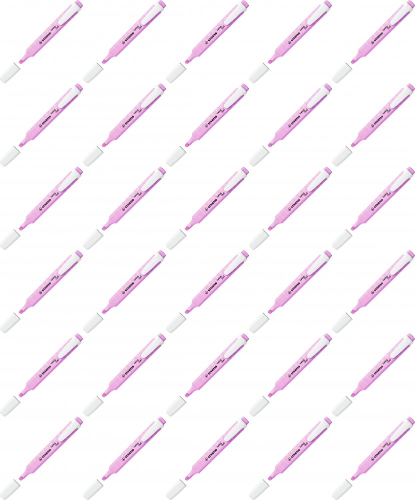 30x Zakreślacz Stabilo Swing Cool Pastel, ścięta, pastelowy, chłodna fuksja