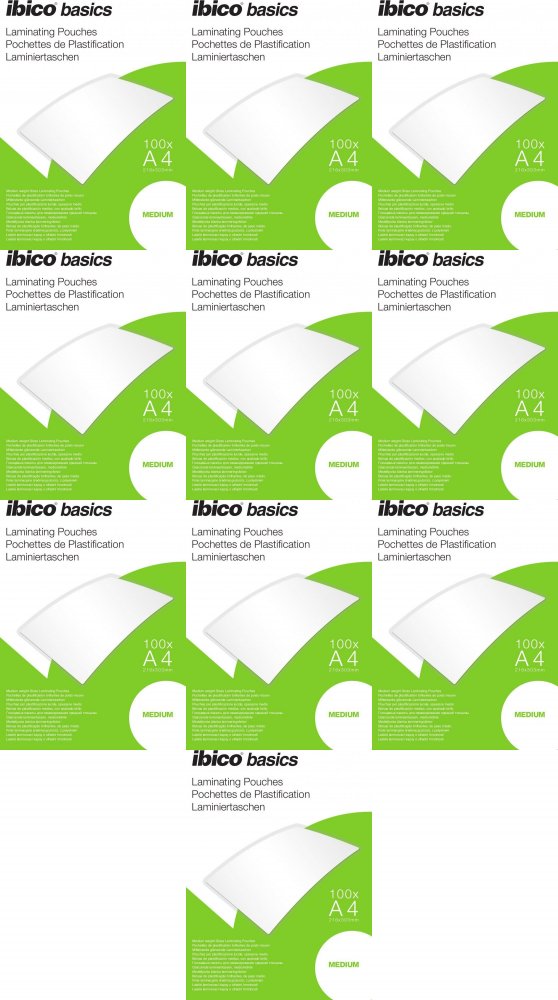 10x Folia do laminowania Ibico, 216x303mm, A4, 2x100 μm, 100 arkuszy