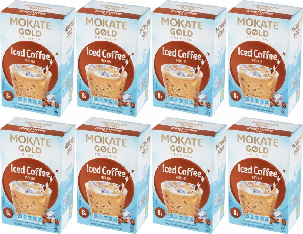 8x Kawa mrożona w saszetkach Mokate Gold Iced Coffee, Mocha, 8 sztuk x 15g