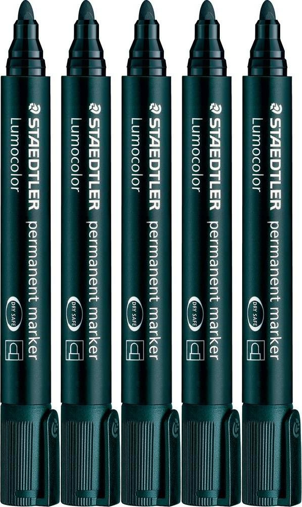 5x Marker permanentny Staedtler, Lumocolor 352, okrągła, 2mm czarny