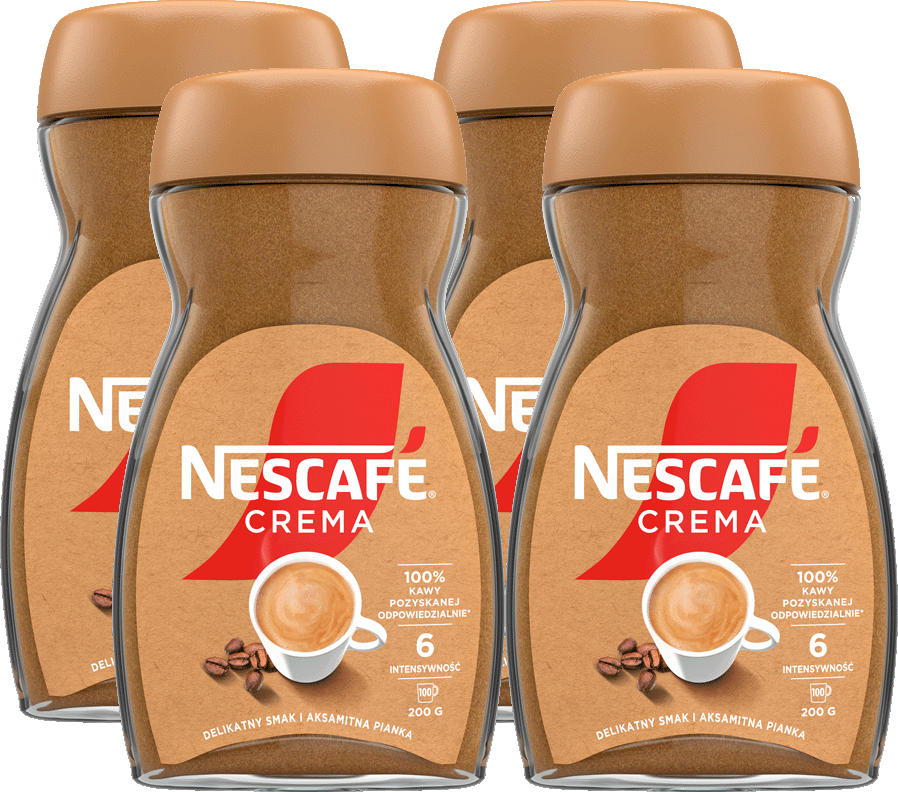4x Kawa rozpuszczalna Nescafé Crema, 200g