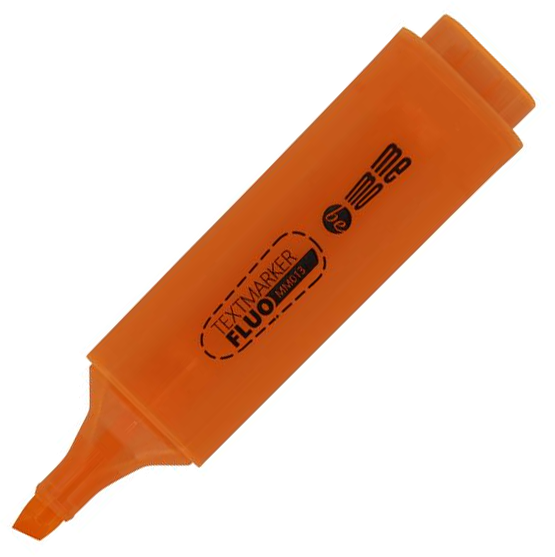 Zakreślacz MemoBe, ścięta, pomarańczowy neonowy