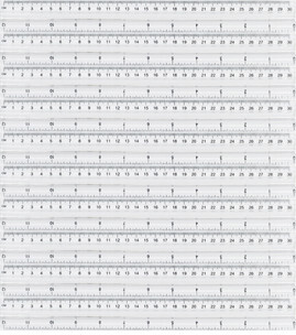 10x Linijka plastikowa Grand GR-878, z uchwytem, 30cm, transparentny