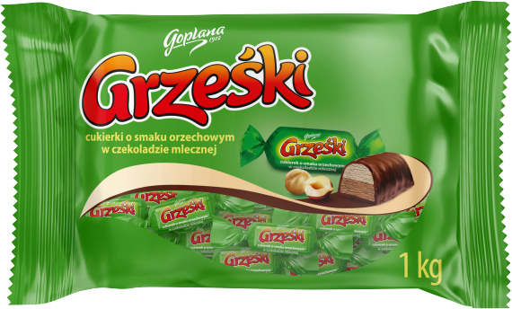 Cukierki Goplana Grześki, orzechowy w czekoladzie, 1kg
