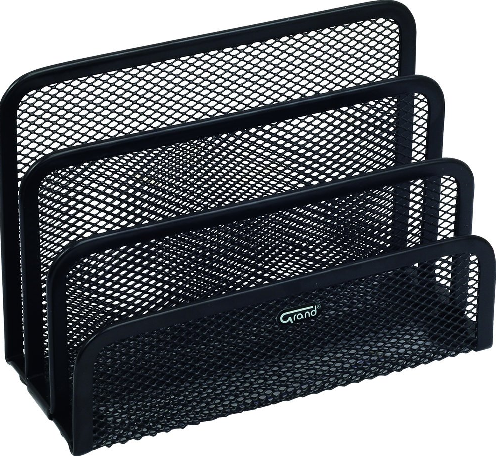 Stojak na koperty Grand GR-034, metalowy (druciany), czarny