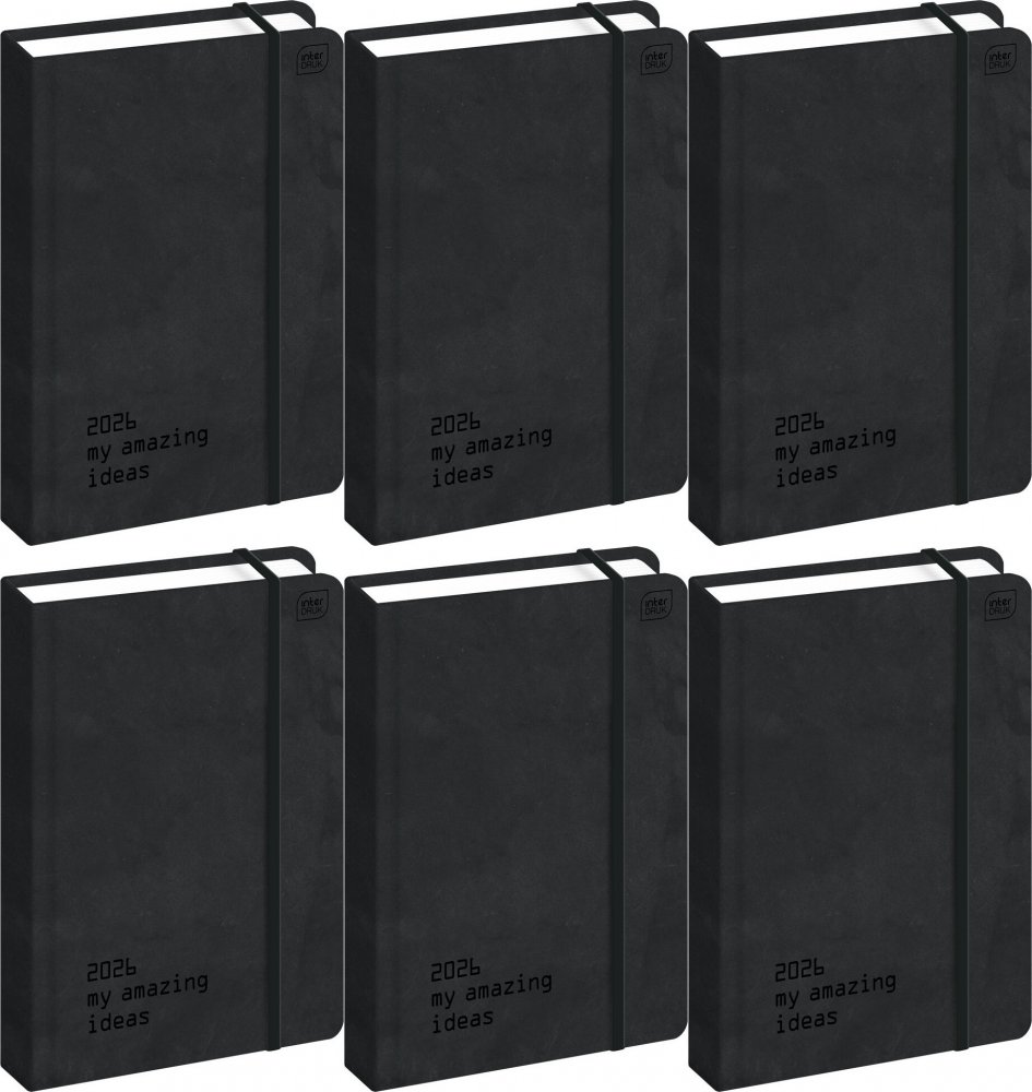 6x Kalendarz książkowy 2026, Interdruk, Mat+UV Ideas, A5, dzienny