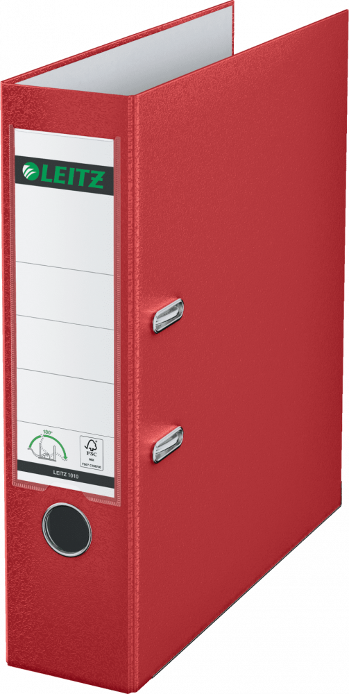 Segregator A4 Leitz 180°, 80mm, do 600 kartek, czerwony